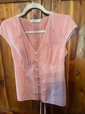 NWT checkered blouse
